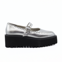 Pin Stud MJ SIlver Women's Shoes Platforms All Black