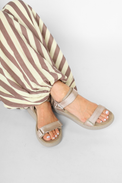 Line Silver Mink Women's Sandals Woden