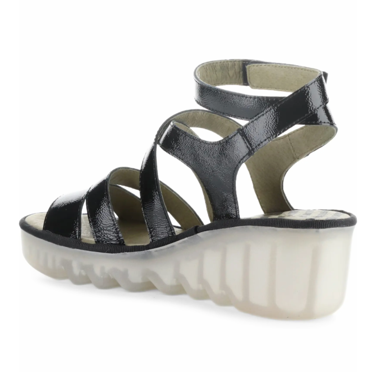 Bafy Black Women's Sandals Platforms Fly London    