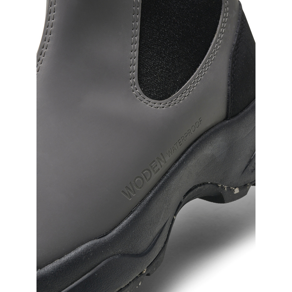 Women's SIRI DARK GREY waterproof slip on sustainable boot by Woden