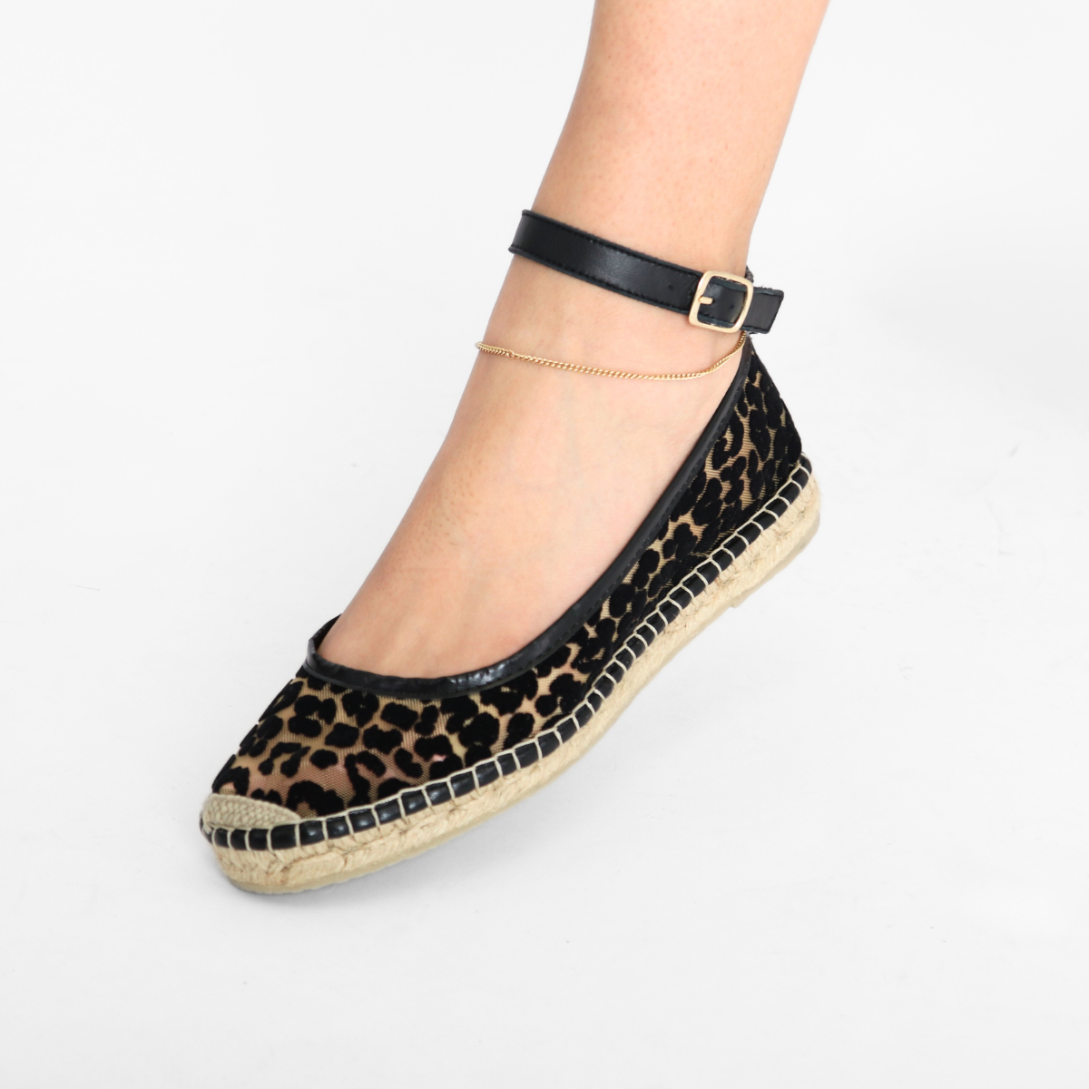 Mason Ballet Espadrille Black Leo Women's Shoes Free People