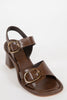 Women's block heel buckle leather sandal Pina Sierra Sanders by HOMERS