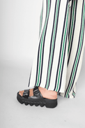 Cleopatra Black Vachetta Women's Sandals Platforms Bussola