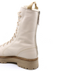 Women's leather lace up lined italian boot SCORPIO DREAMER CREMA by Patrizia Bonfanti 