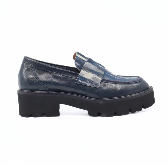 Combo Kid Loafer Navy Women's Shoes Loafers All Black