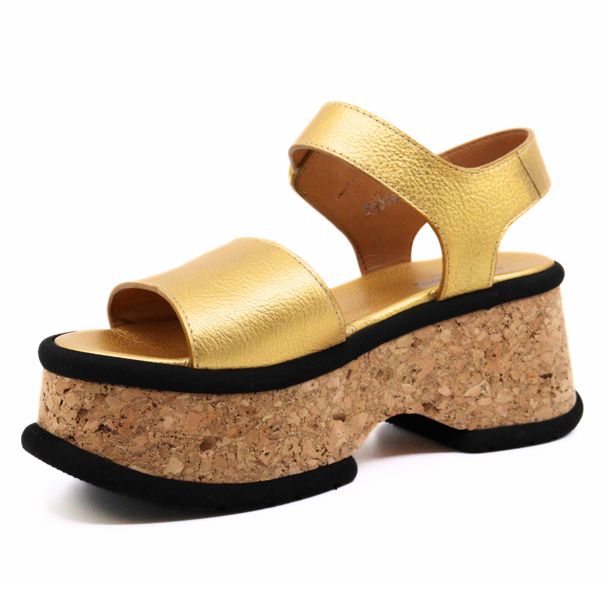 Sugar Bufalino Metal Gold Women's Sandals Platforms Homers    