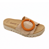 Beaded Buckle Sandal Caramel Women's Sandals Gabor    