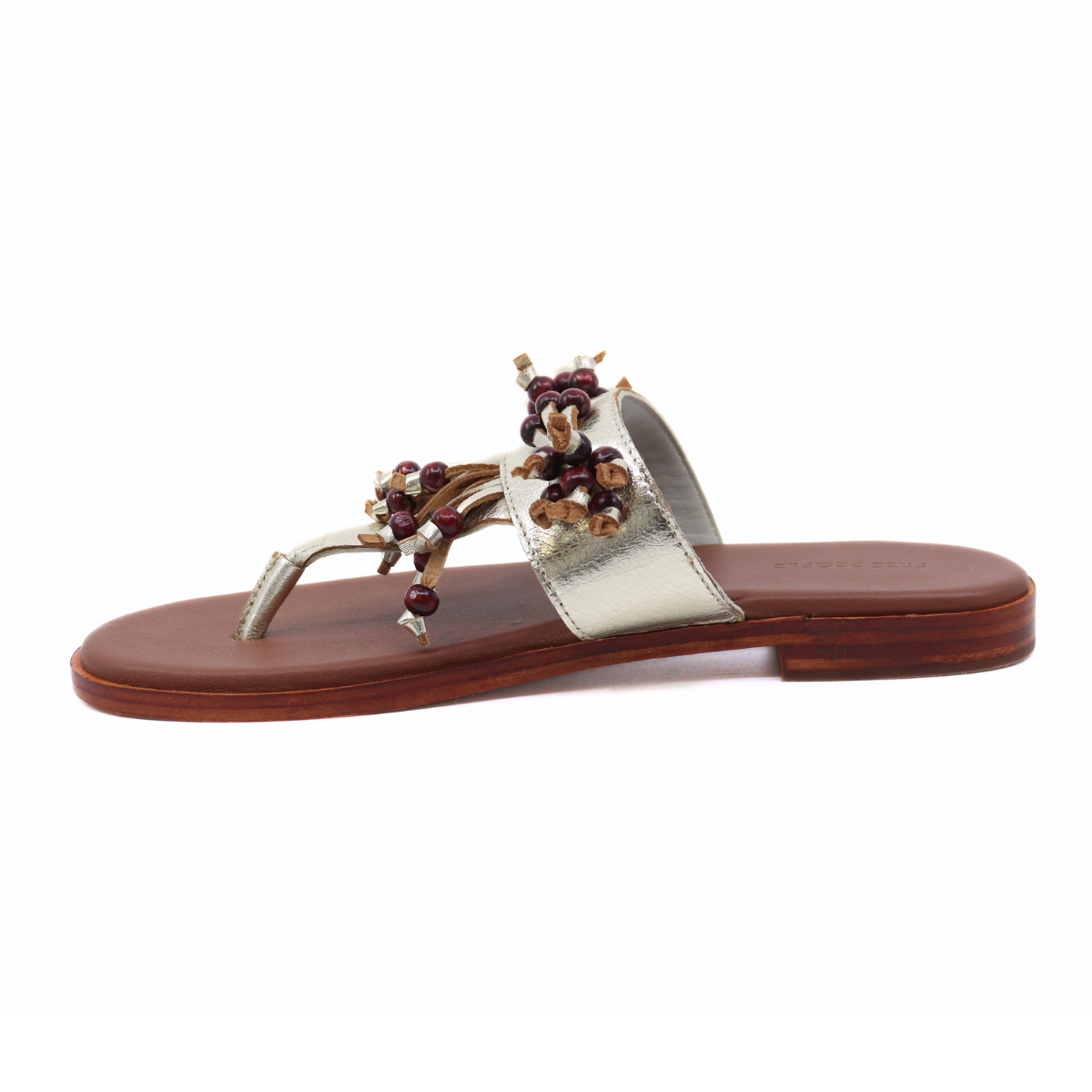Sadie Fringe Gold Metallic Women's Sandals Free People