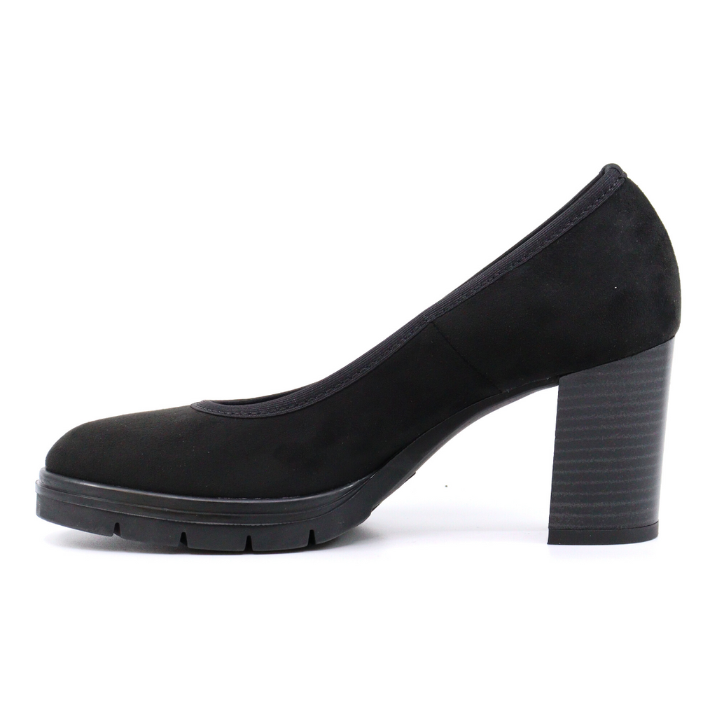 Women's heeled suede pump REESE BLACK by ATELIERS