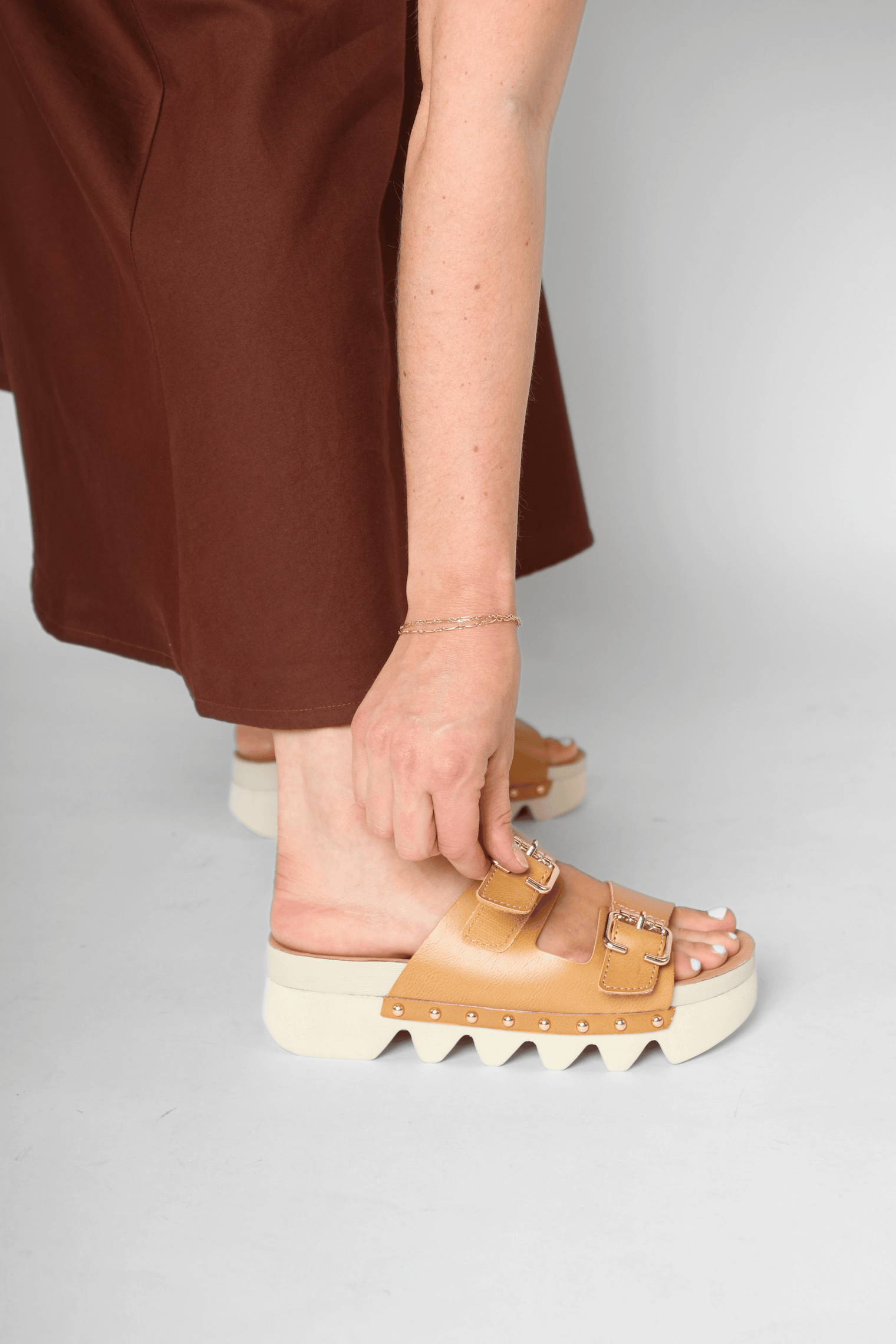 Cleopatra Vachetta Brown Women's Sandals Platforms Bussola