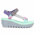 Yefa Grey/Pink Multi Women's Sandals Platforms Fly London    