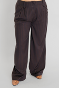 Kandria Pant Brown Pinstripe Women's Bottoms Norr