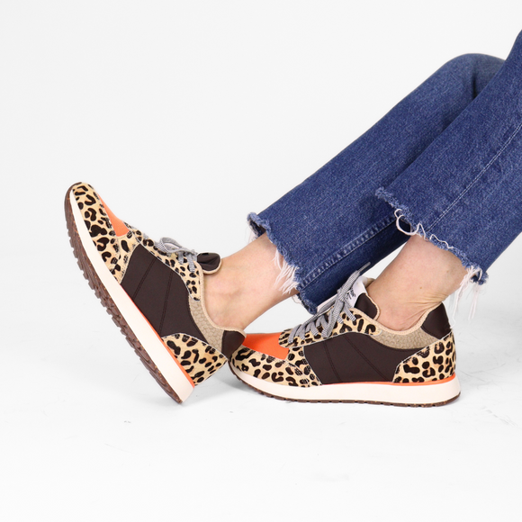 Ronja Cowhair Leopard Women's Sneakers Woden    