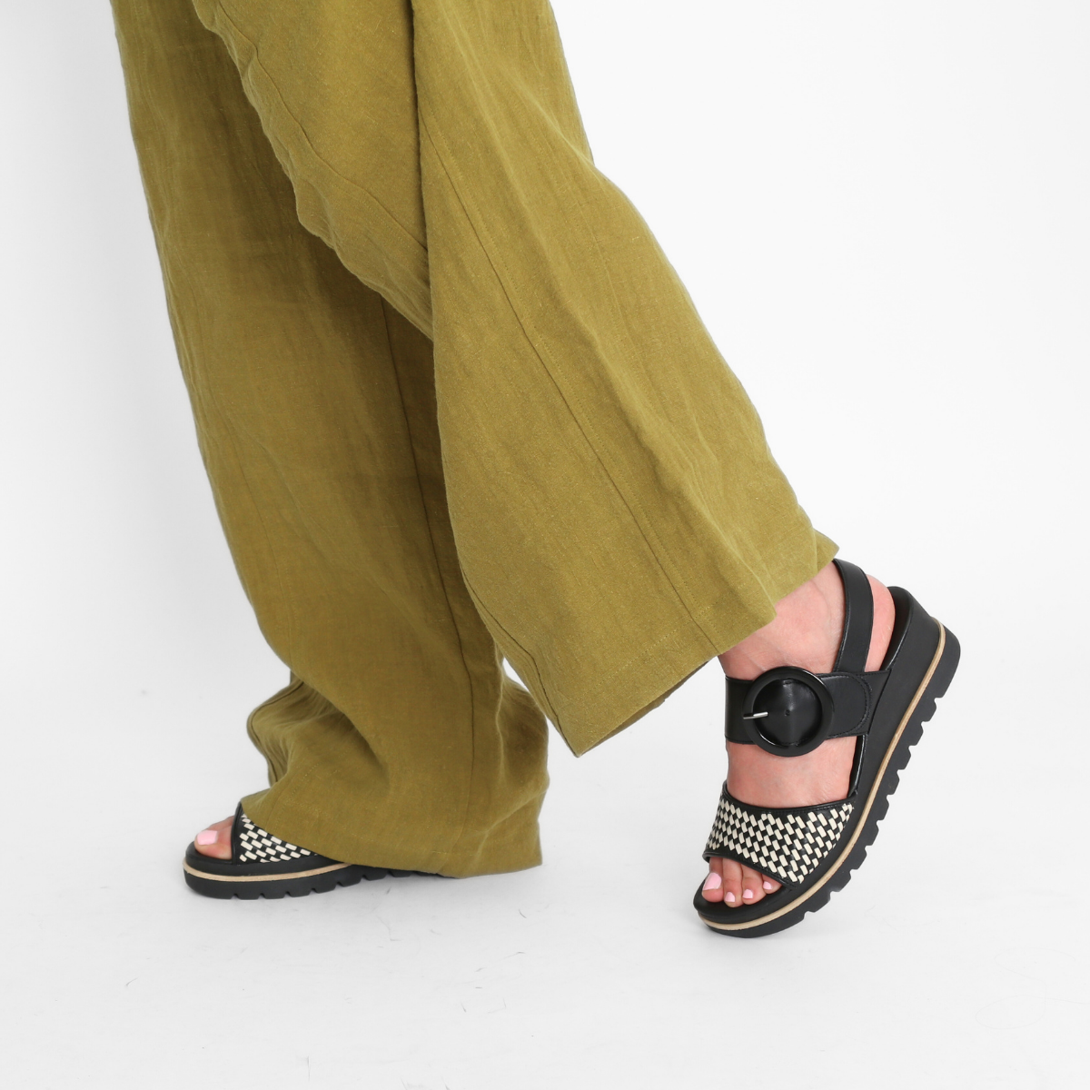 Sandal Wedge Schwarz/Panna Women's Sandals Heels Gabor