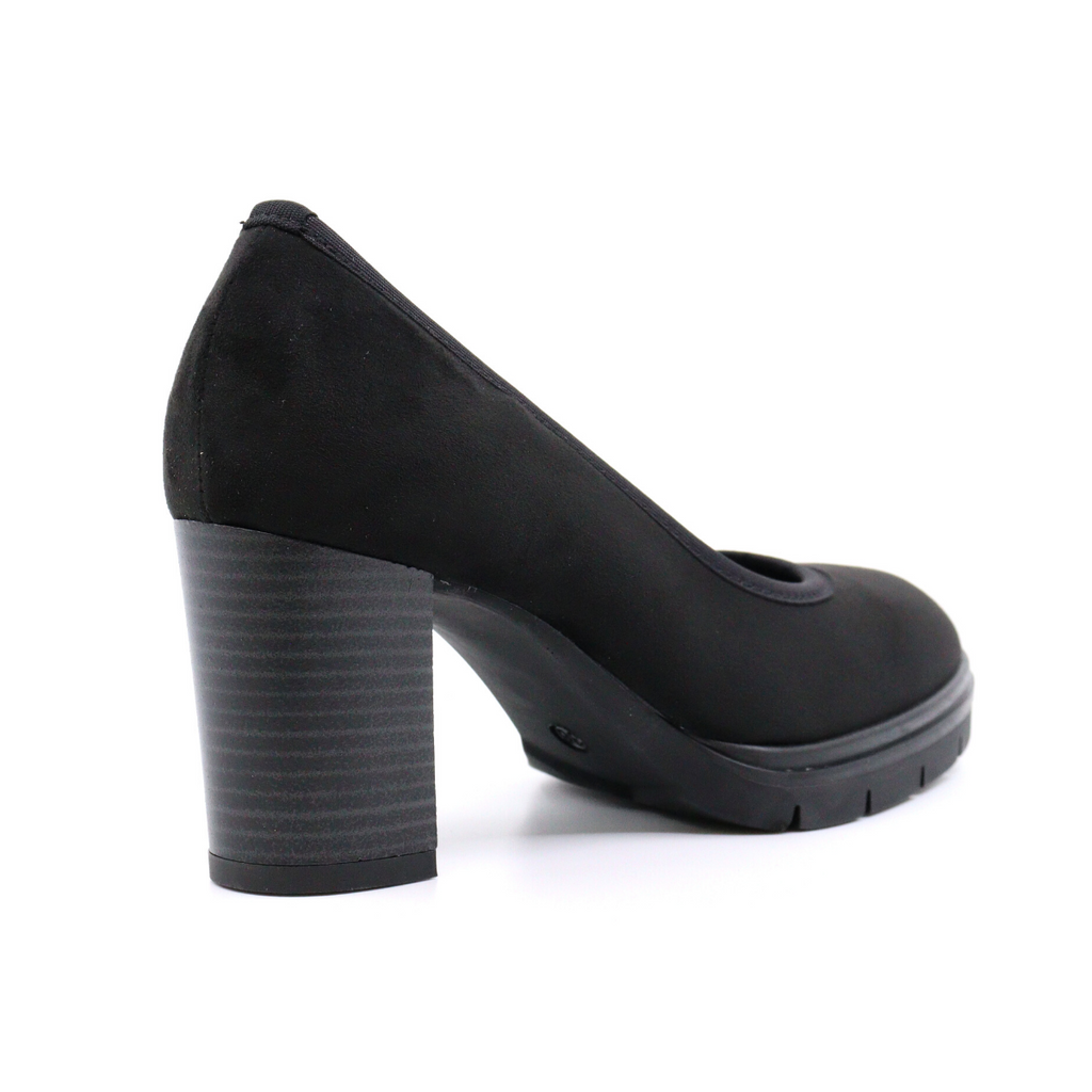 Women's heeled suede pump REESE BLACK by ATELIERS