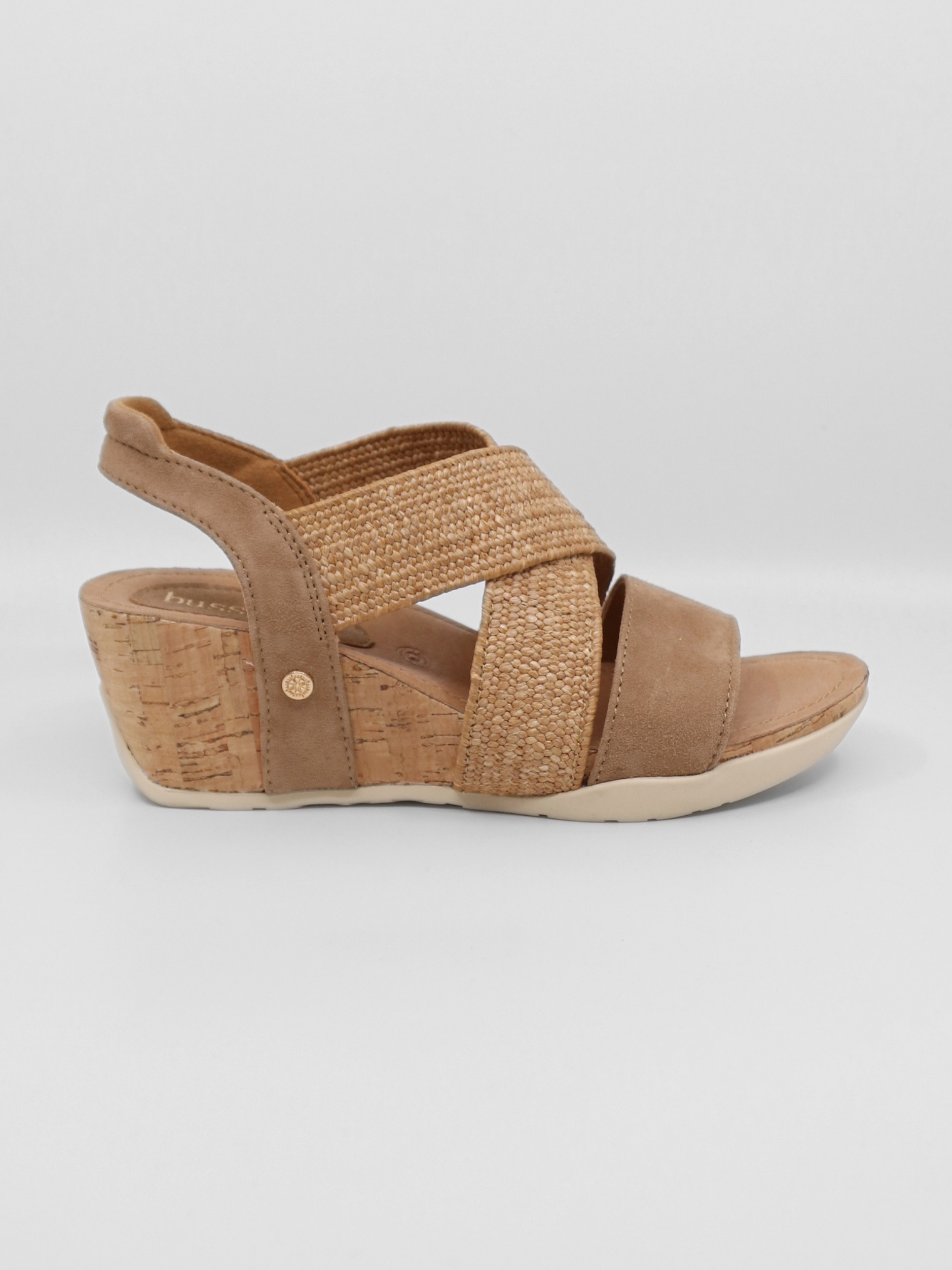 Nayeli Sand Silk Suede Women's Sandals Heels Bussola