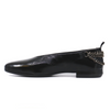 Women's European black leather ballet flat BABY SUPERLUXE LACK by HOMERS.