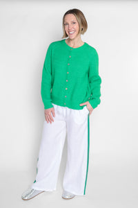 Emma Side Trim Pants White