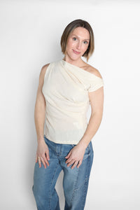 Drape Top Ecru
