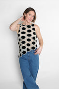 Cleo Top Off White/Black Women's Tops Hosbjerg