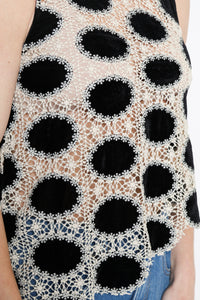 Cleo Top Off White/Black Women's Tops Hosbjerg