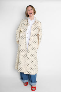 Bridget Coat Off White/Polka Dots