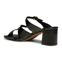 Hanna Buckle Mule Black Women's Sandals Heels Shoe the Bear    