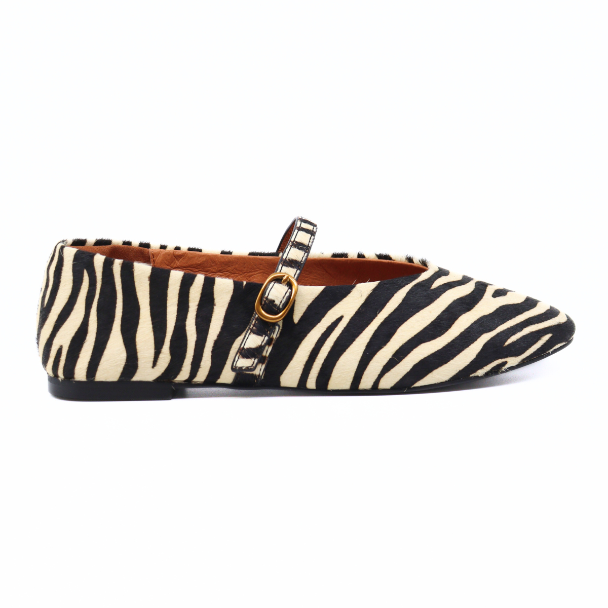 Larisa Calf Hair Mary Jane Flat Women's Shoes Flats Intentionally Blank