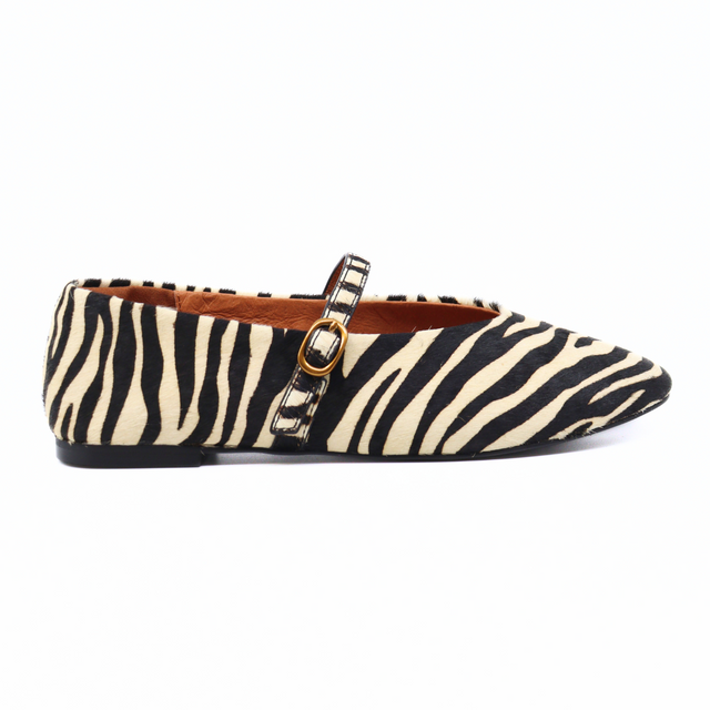 Larisa Calf Hair Mary Jane Flat Women's Shoes Flats Intentionally Blank