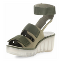 Bech Khaki Women's Sandals Platforms Fly London    