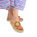 Beaded Buckle Sandal Caramel Women's Sandals Gabor    