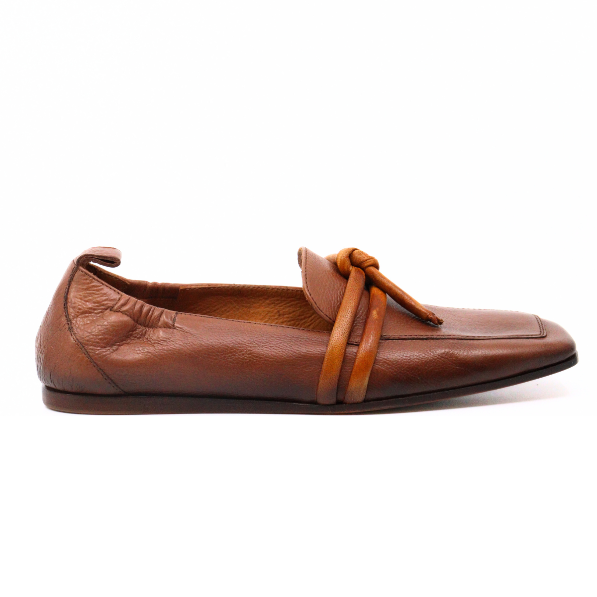 Double Band Flat Caramel Women's Shoes Flats I.N.K. Shoes    