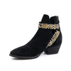 Women's suede heeled bootie MELI BLACK by ANTELOPE