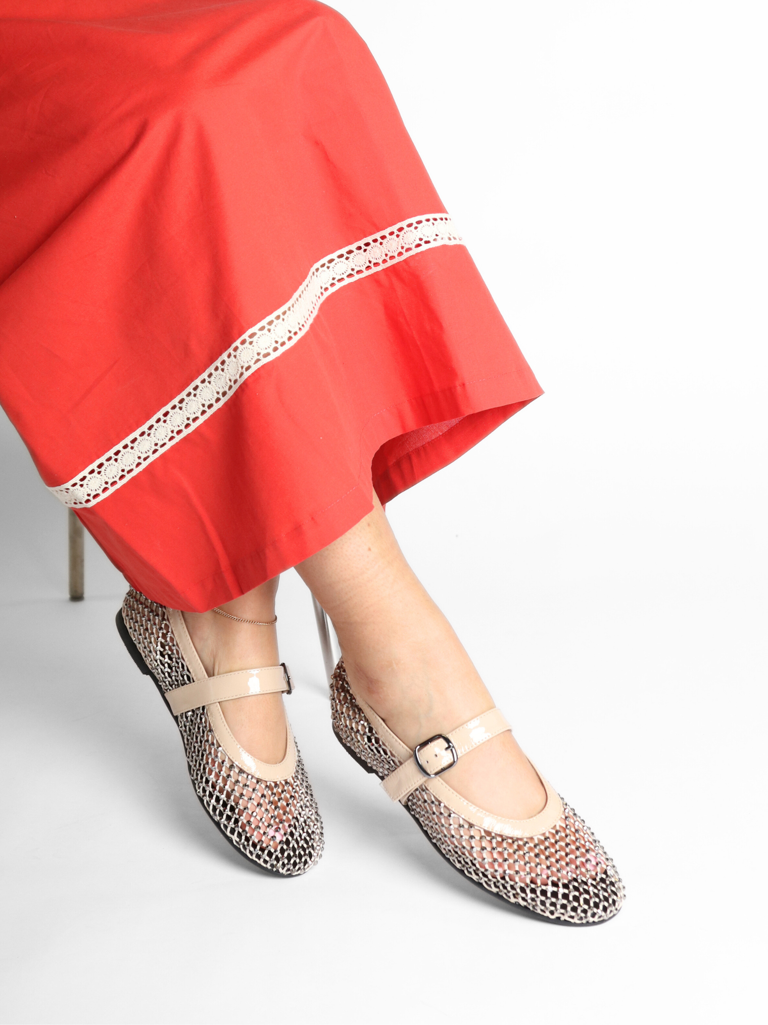 Extra Amazing MJ Nude Women's Shoes Flats All Black