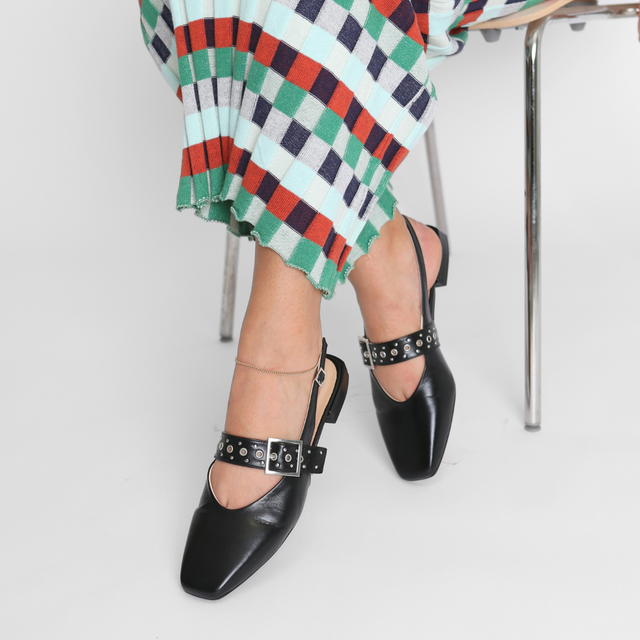 Pearl Black Women's Shoes Flats Intentionally Blank