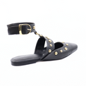 Camille Mystic Black Leather Women's Shoes Flats Free People