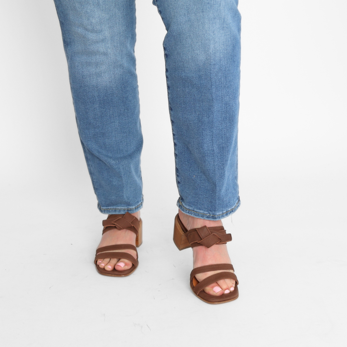 Nubuk Chocolate Heel Women's Sandals Heels I.N.K. Shoes