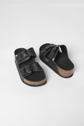 Naoshima Black Women's Sandals On Foot