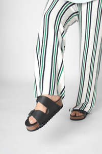 Naoshima Black Women's Sandals On Foot