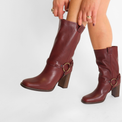 Hayden Harness Boot Cabernet Leather Women's Boots Heels Free People