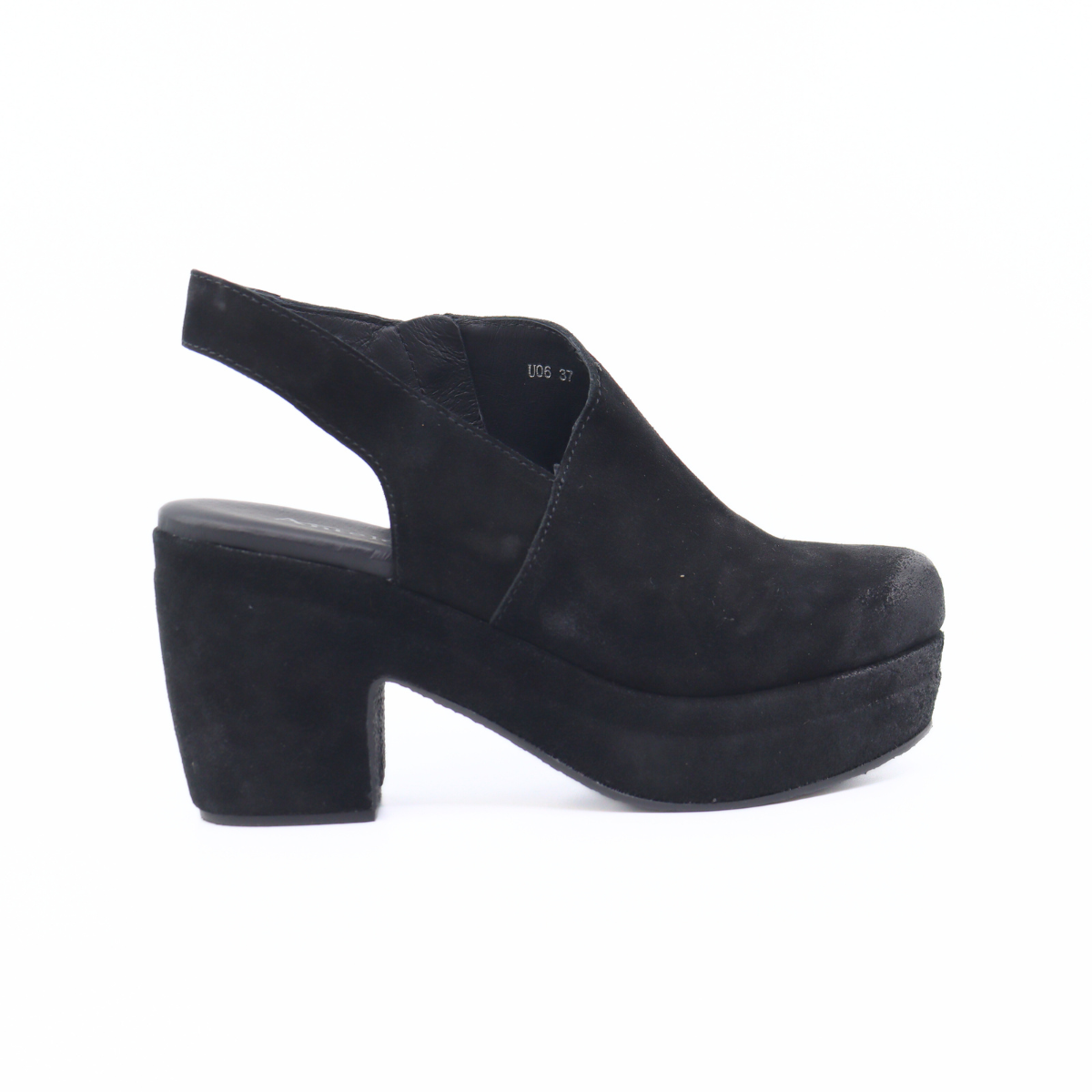 Vida Black Suede Women's Shoes Platforms Antelope