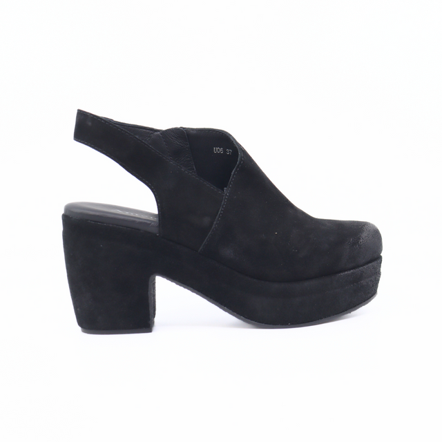 Vida Black Suede Women's Shoes Platforms Antelope