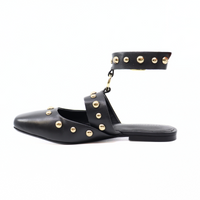 Camille Mystic Black Leather Women's Shoes Flats Free People