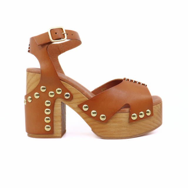 Cecily Clog Luggage Women's Sandals Heels Free People