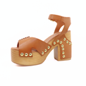 Cecily Clog Luggage Women's Sandals Heels Free People