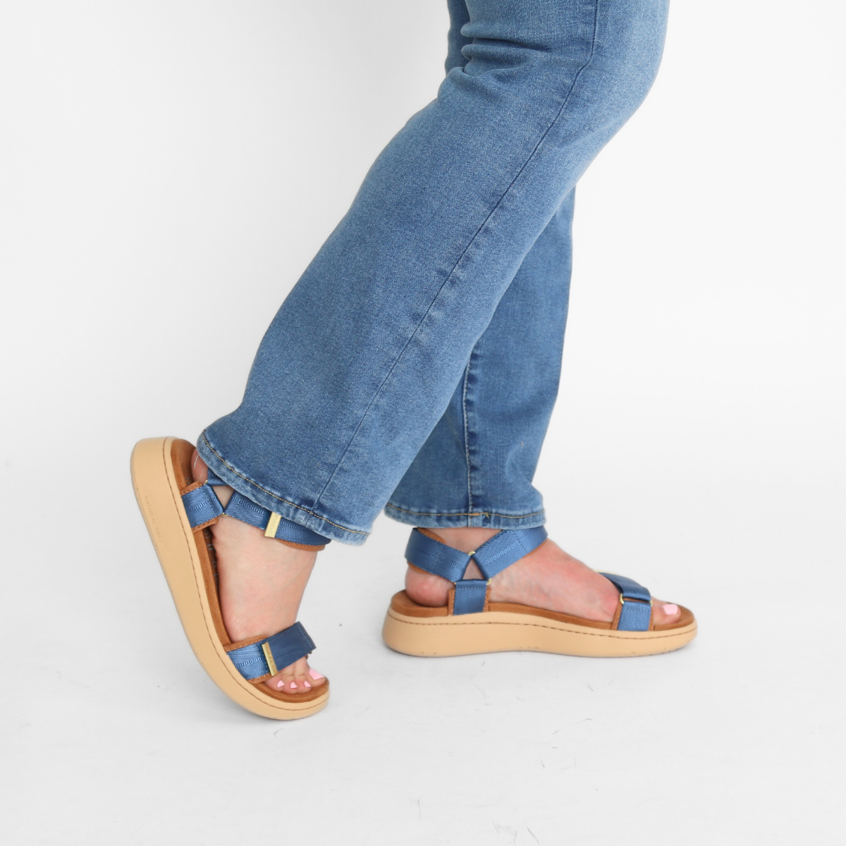 Line Old Denim Women's Sandals Woden