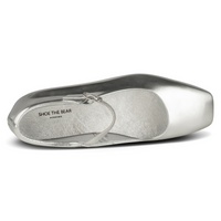 Maya Metallic Silver Women's Shoes Flats Shoe the Bear    