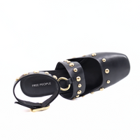 Camille Mystic Black Leather Women's Shoes Flats Free People