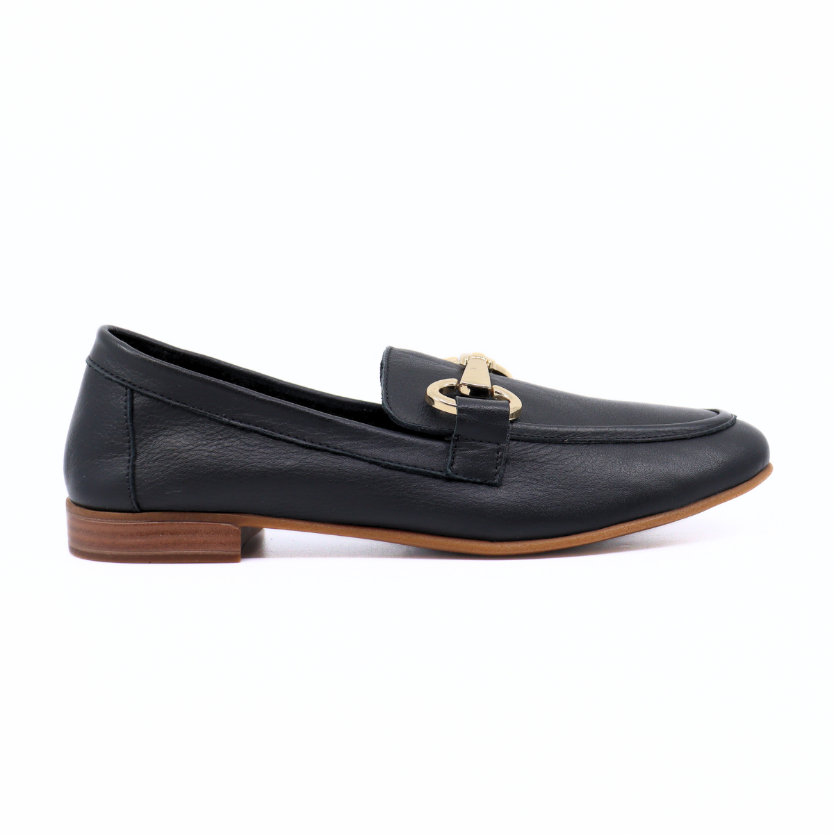 Sabina Black Leather Loafers Chic Women's Shoes with Gold Detail The Sl Collective Sabina Black Leather Loafers Chic Women's Shoes with Gold Detail The Sl Collective