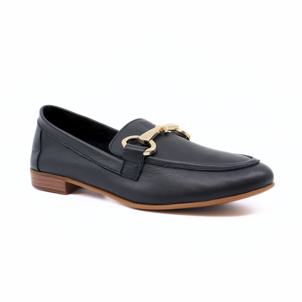 Sabina Black Leather Loafers Chic Women's Shoes with Gold Detail The Sl Collective Sabina Black Leather Loafers Chic Women's Shoes with Gold Detail The Sl Collective
